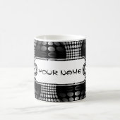 Gesenkte Waves Tapete schwarz-weiß Kaffeetasse (Mittel)