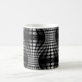 Gesenkte Waves Tapete schwarz-weiß Kaffeetasse (Mittel)