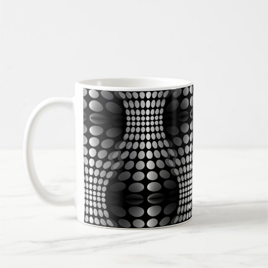 Gesenkte Waves Tapete schwarz-weiß Kaffeetasse (Links)