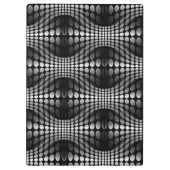 Gesenkte Waves Tapete schwarz-weiß Klemmbrett (Rückseite)