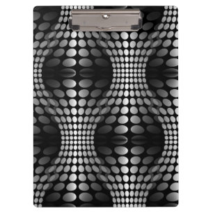 Gesenkte Waves Tapete schwarz-weiß Klemmbrett