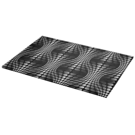 Gesenkte Waves Tapete schwarz-weiß Schneidebrett (Ecke)