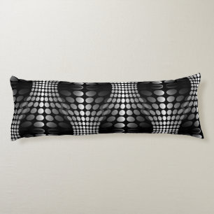 Gesenkte Waves Tapete schwarz-weiß Seitenschläferkissen