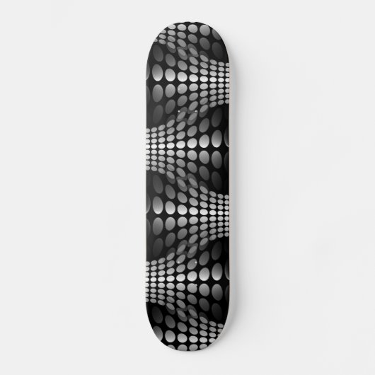 Gesenkte Waves Tapete schwarz-weiß Skateboard (Vorderseite)