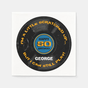 Gesenkter Rekord 50. Geburtstag Serviette