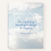 Gesetz der Anziehung Abraham-Hicks Zitat Wolken Notizblock (Vorderseite)