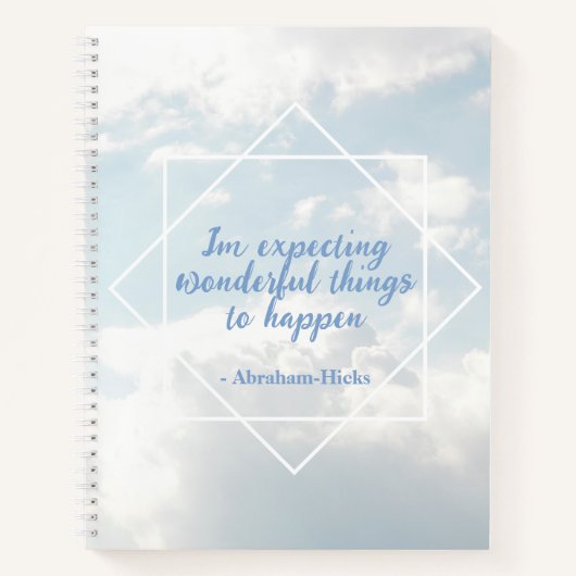 Gesetz der Anziehung Abraham-Hicks Zitat Wolken Notizblock (Vorderseite)