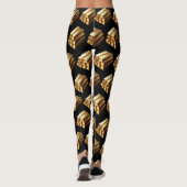 Gesetz der Anziehung Gold Bars Bling Black Leggings (Rückseite)