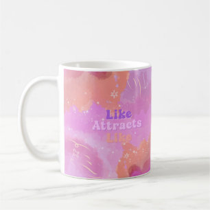 Gesetz der Anziehung Motivierend Inspirierend Rosa Kaffeetasse