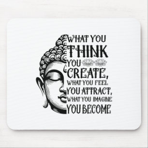 Gesetz der Anziehung spirituelle Buddha-Meditation Mousepad