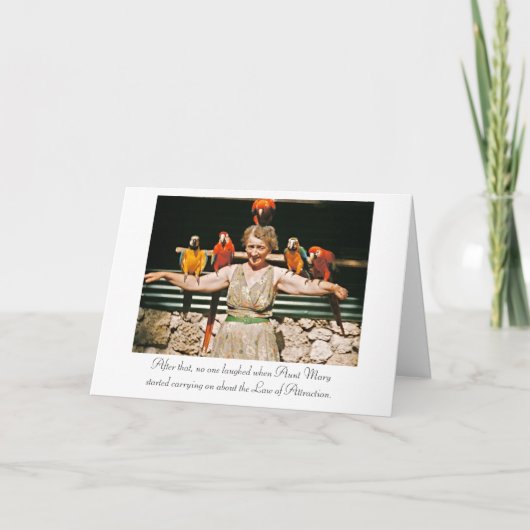 Gesetz der Anziehungskraftgeburtstagskarte Karte (Vorderseite)