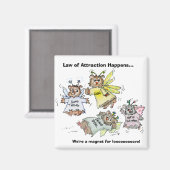Gesetz der Attraktion Cartoon Magnet (Vorderseite/Rückseite)