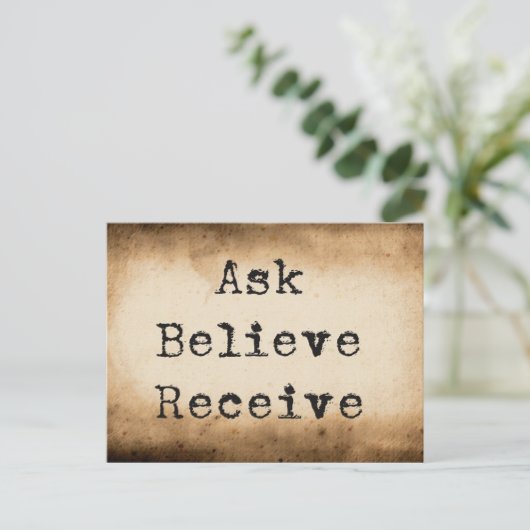 Gesetz der Attraktivität manifestes Überfluss Postkarte (Stehend Vorderseite)