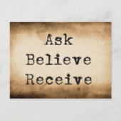 Gesetz der Attraktivität manifestes Überfluss Postkarte (Vorderseite)