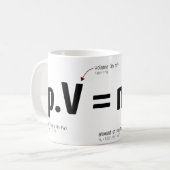 Gesetz des idealen Gases Kaffeetasse (Vorderseite Links)