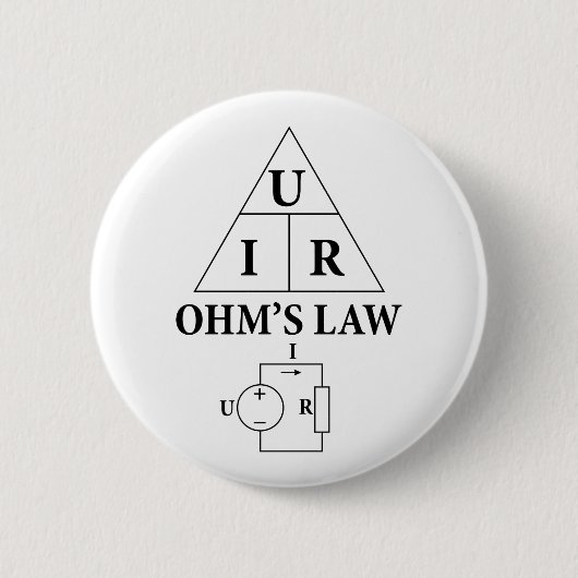 Gesetz des Ohm Button (Vorderseite)
