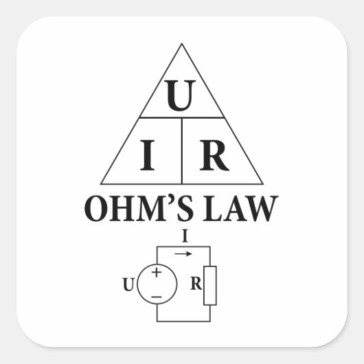 Gesetz des Ohm Quadratischer Aufkleber (Vorderseite)