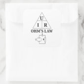 Gesetz des Ohm Quadratischer Aufkleber (Tasche)