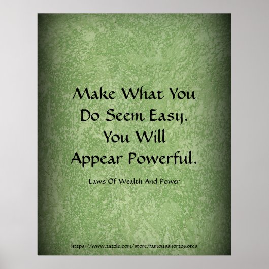 Gesetz des Powers des Reichtums erscheint mächtige Poster (Vorne)