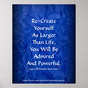 Gesetz des Wohlstands - Power erschafft sich selbs Poster