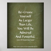 Gesetz des Wohlstands - Power neu schaffen Grün 2 Poster (Vorne)