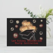 Gesetz Schule Graduierung Partei Einladung Schuppe (Stehend Vorderseite)