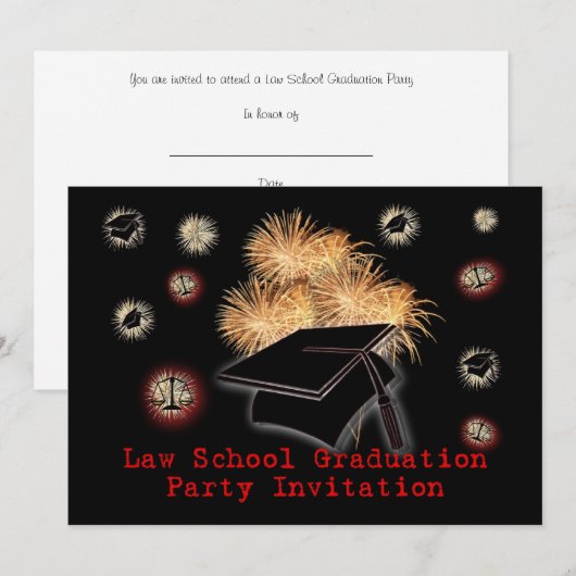 Gesetz Schule Graduierung Partei Einladung Schuppe (Vorne/Hinten)