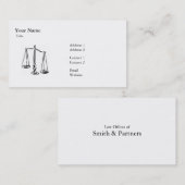 Gesetz - Skala - Geschäft Visitenkarte (Vorne/Hinten)