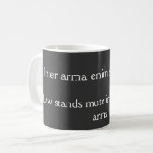 Gesetz steht stumm - Cicero Zitat Kaffeetasse (Vorderseite Links)
