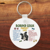 Gesetz über die Border Collie Property 4 Schlüsselanhänger (Vorderseite)