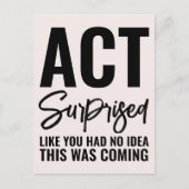 Gesetz überraschend Funny Vorschlag Bridesmaid Einladungspostkarte (Vorderseite)