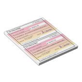 Gesetz zum Anziehen rosa Karos für Vorlage von Tex Notizblock (angewinkelt)