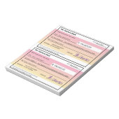 Gesetz zum Anziehen rosa Karos für Vorlage von Tex Notizblock (Rotiert)