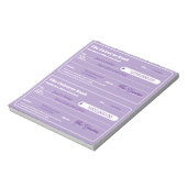 Gesetz zur Anziehung Niedlicher Pastel Lila Blank Notizblock (Rotiert)