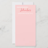 Gesetz zur Anziehung Niedlicher rosa Manifestation (Rückseite)