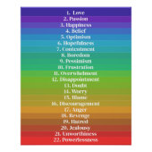 Gesetz zur Anziehung Regenbogen emotionale Ausrich Poster (Vorderseite)