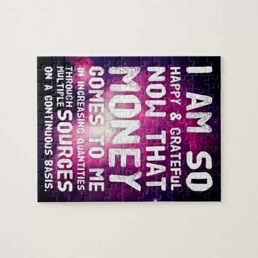 Gesetz zur Anziehung von Geld Manifestation Quoten Puzzle (Horizontal)