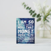 Gesetz zur Anziehung von Geld Manifestation Quoten Visitenkarte (Stehend Vorderseite)