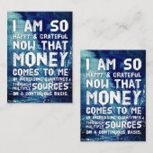 Gesetz zur Anziehung von Geld Manifestation Quoten Visitenkarte (Vorne/Hinten)