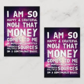 Gesetz zur Anziehung von Geld Manifestation Quoten Visitenkarte (Vorne/Hinten)