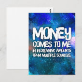 Gesetz zur Anziehung von Geldmanifestation Postkarte (Vorne/Hinten)