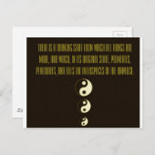 Gesetz zur Anziehung Zitat - Ying Yang Postkarte (Vorne/Hinten)