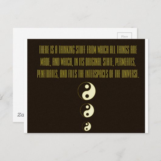 Gesetz zur Anziehung Zitat - Ying Yang Postkarte (Vorne/Hinten)