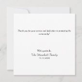 Gesetzdurchführungs-Wappenkunde-Abzeichen Dankeskarte (Rückseite)