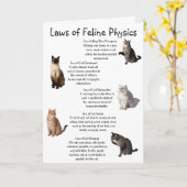 "Gesetze der Felinischen Physik" Karte (Gelbe Blume)