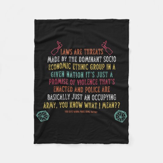 Gesetze sind Bedrohungen durch die dominante Sozio Fleecedecke (Vorderseite)