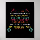 Gesetze sind Bedrohungen durch die dominante Sozio Poster (Vorne)