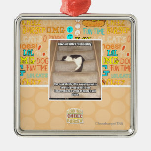 Gesetze von Kitteh Wahrscheinlichkeit Silbernes Ornament