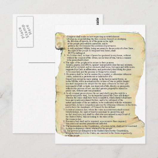 Gesetzentwurf Postkarte (Vorne/Hinten)