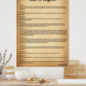 Gesetzentwurf US-Verfassung Poster (Küche)